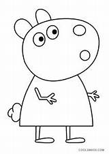 Pig Peppa Coloring Pages Suzy Sheep Printable sketch template