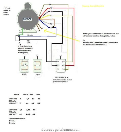 volt single phase motor wiring diagram
