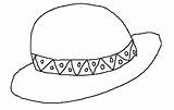 Sunhat Coloring Hat Pages Template Summer Templates Sketch sketch template