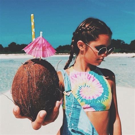 boho coconut food fruit fruity girl holiday plaits