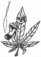 Marijuana Weed Leaf Coloring Pages Trippy Drawing Sheets Getdrawings Tumblr sketch template