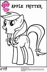 Coloring Pages Apple Mlp Pony Fritter Little Family sketch template