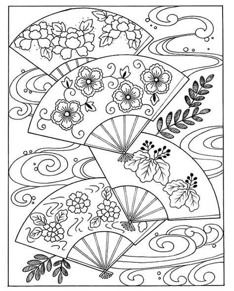 coloring pages  adults japanese