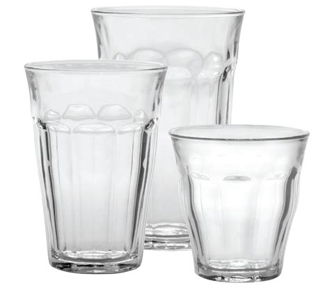 duralex made in france picardie 18 piece clear drinking glasses tumbler