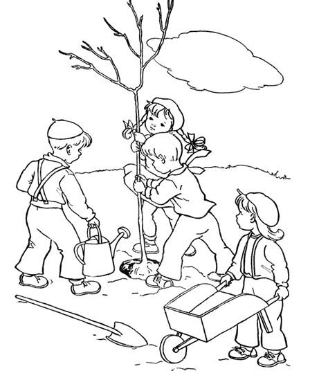 kids plant trees coloring pages trees coloring pages ikids