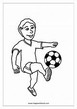 Coloring People Football Playing Boy Pages Megaworkbook Sheets Kid sketch template