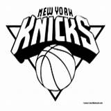 Coloring Knicks York Pages Basketball Nba Sports Template Colormegood sketch template