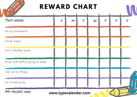 printable reward charts  kids