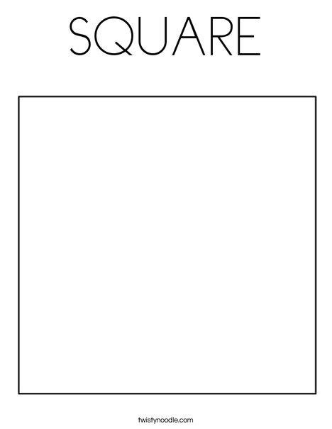 square coloring page coloring pages color homeschool preschool