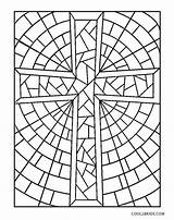 Kreuz Cool2bkids Dibujo Malvorlage Crosses Mosaic Stain Getdrawings Vidriera sketch template