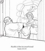 Parable Insistent Seek Knock Ask Friend1 Parables Fool Ministério sketch template