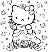 Kitty Hello Coloring Princess Friends Pages Color Cat Printable Birthday Happy Colouring Stampy Getcolorings Tea Party Print sketch template