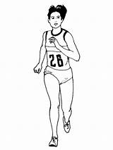 Atletismo Correndo Maratona Corriendo Mujer Coureuse Kleurplaat Corredora Maraton Salto sketch template