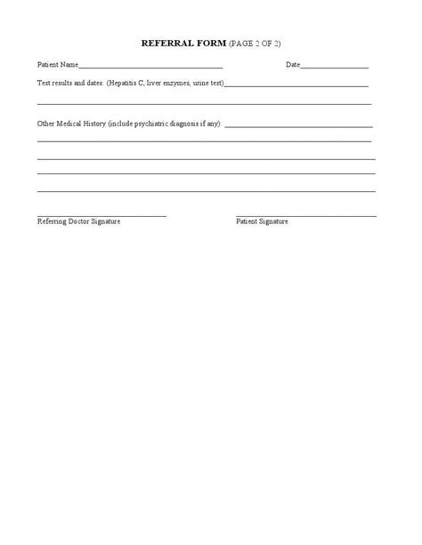 medical referral form templates  printable