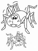 Kleurplaten Kleurplaat Spin Spinnen Spiders sketch template