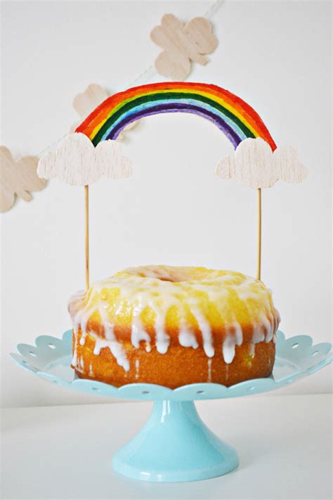 rainbow cake topper  joyful riot