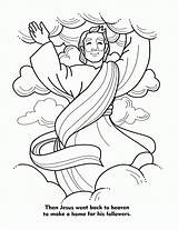 Ascension Resurrection Heaven 101coloring Revelations Divyajanani Coloringhome sketch template