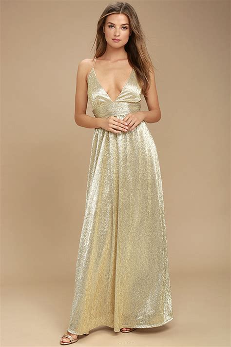 sexy gold dress maxi dress gold gown formal gown