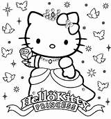 Kitty Hello Coloring Pages Princess Printable Birthday Happy Sanrio Colouring Kids Girls Coloringpages Color Sheet Drawing Cartoon Print Valentine Sheets sketch template