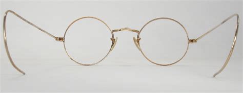 optometrist attic gold round wire rim vintage eyeglasses
