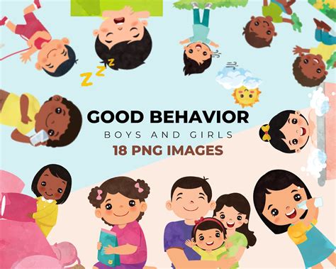 good behaviour part  childrens educational graphics etsy