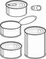 Canned Clipart Food Foods Vector Coloring Cans Clip Cliparts Library Healthy Clipground Collection Set Getdrawings sketch template