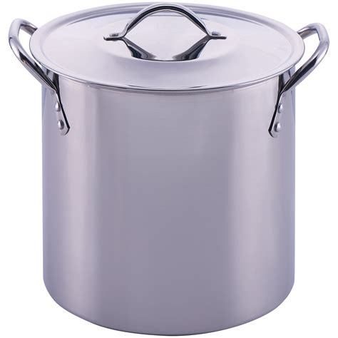 mainstays stainless steel  quart stock pot  lid walmartcom