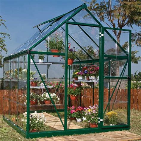 greenhouses  glazing accessories greenhouses greenhouse green aluminium frame ft