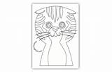 Coloring Tomcat Headed Big Cat Pages sketch template