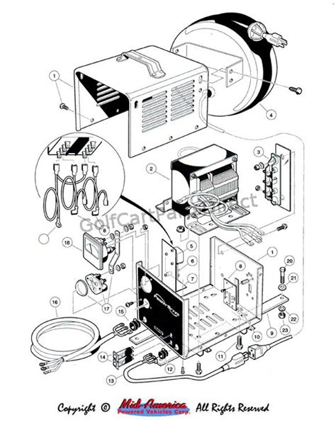 club car battery charger diagram