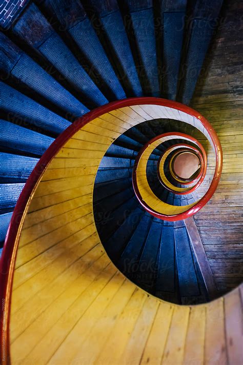 spiral staircase abstract background  stocksy