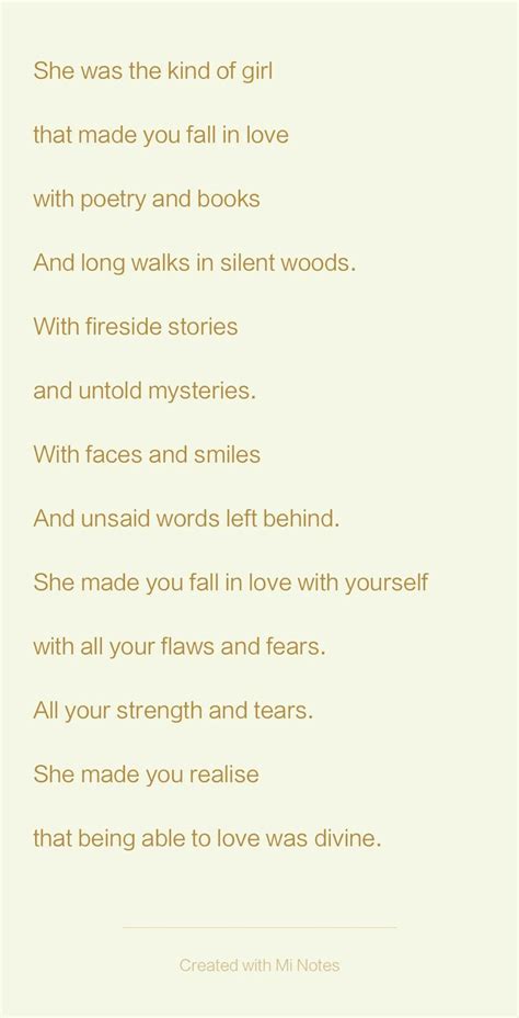 beautiful girl words poems falling  love