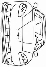 Outline Front Cars Coloring Pages Corvette Printfree sketch template
