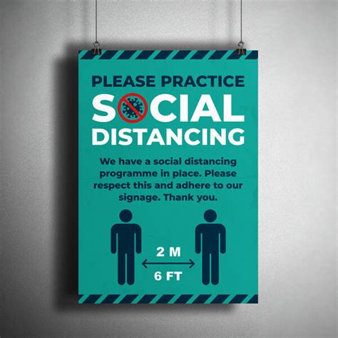 social distancing poster smiths  design digital  print