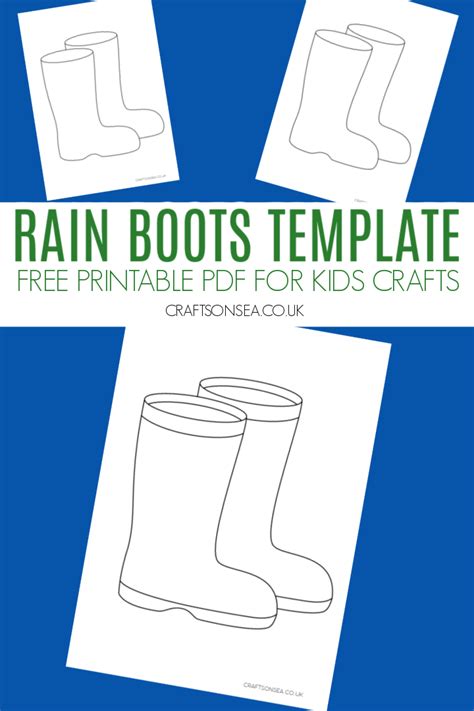 rain boots template  printable  crafts  sea