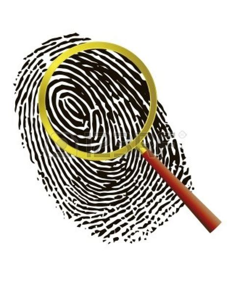 Thumbprint Clip Art Magnifying Glass With Fingerprint
