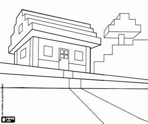 minecraft house coloring pages yamilettusimon