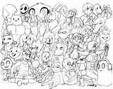 Coloring Undertale Pages Print sketch template