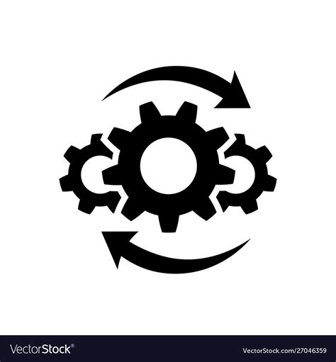 process icon  flat style  white royalty  vector