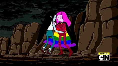 Bubbline Kiss With Added Rainbow Adventure Time