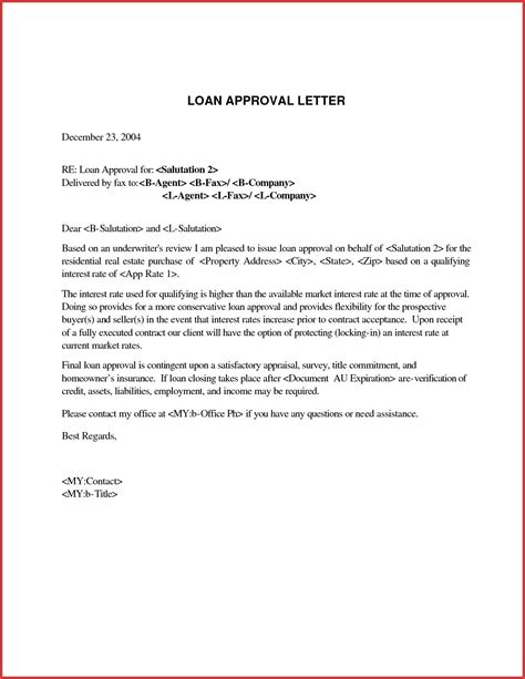 loan pre approval letter template