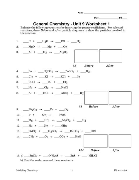 general chemistry unit worksheet chemical reaction equations db excelcom