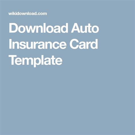 auto insurance card template card template car insurance