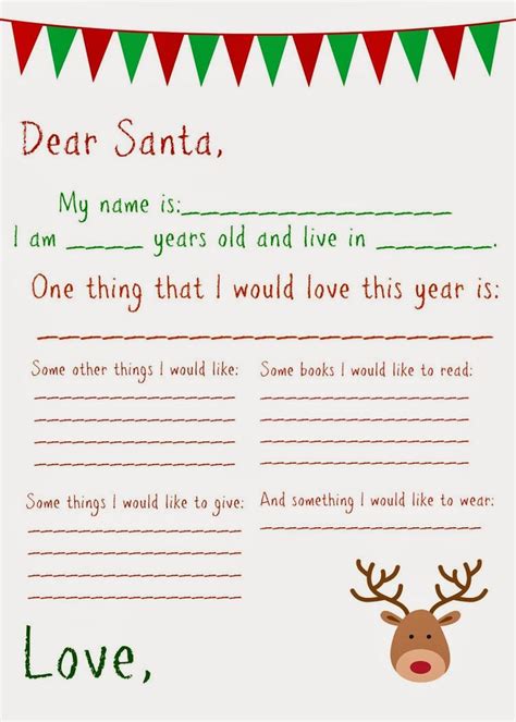 dear santa letter  printable  chirping moms christmas