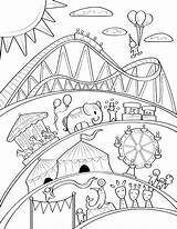 Carnival Museprintables Malvorlagen Zirkus Parques Jahrmarkt Atracciones Ausdrucken Feria Colorir Geburtstagsfeier Strichzeichnung Fasching Circo sketch template