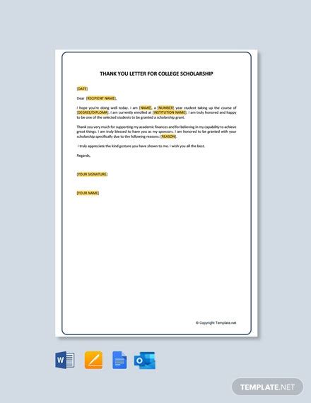 application letter  scholarship request template google docs word