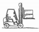 Gabelstapler Forklift Side sketch template