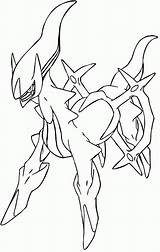 Pokemon Arceus Legendary sketch template