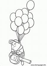 Coloring Balloons Pages Flying Russell Printable Color sketch template
