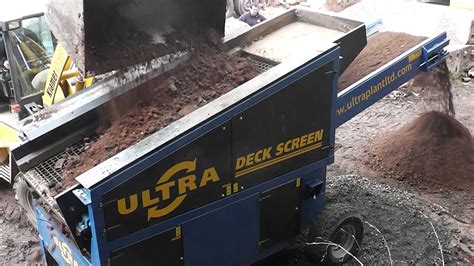 ultra deck screen soil screener waste soil screen youtube